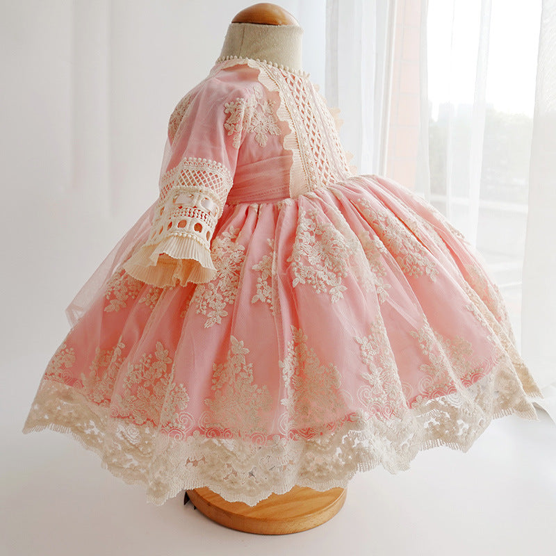 High-End Children's Clothing Girls  Princess Luxury Three-Piece Dress