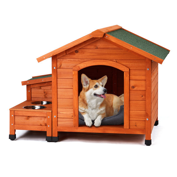 88x106x77cm Green Asphalt Roof Golden Red Main Body Fir House Type Cat And Dog House