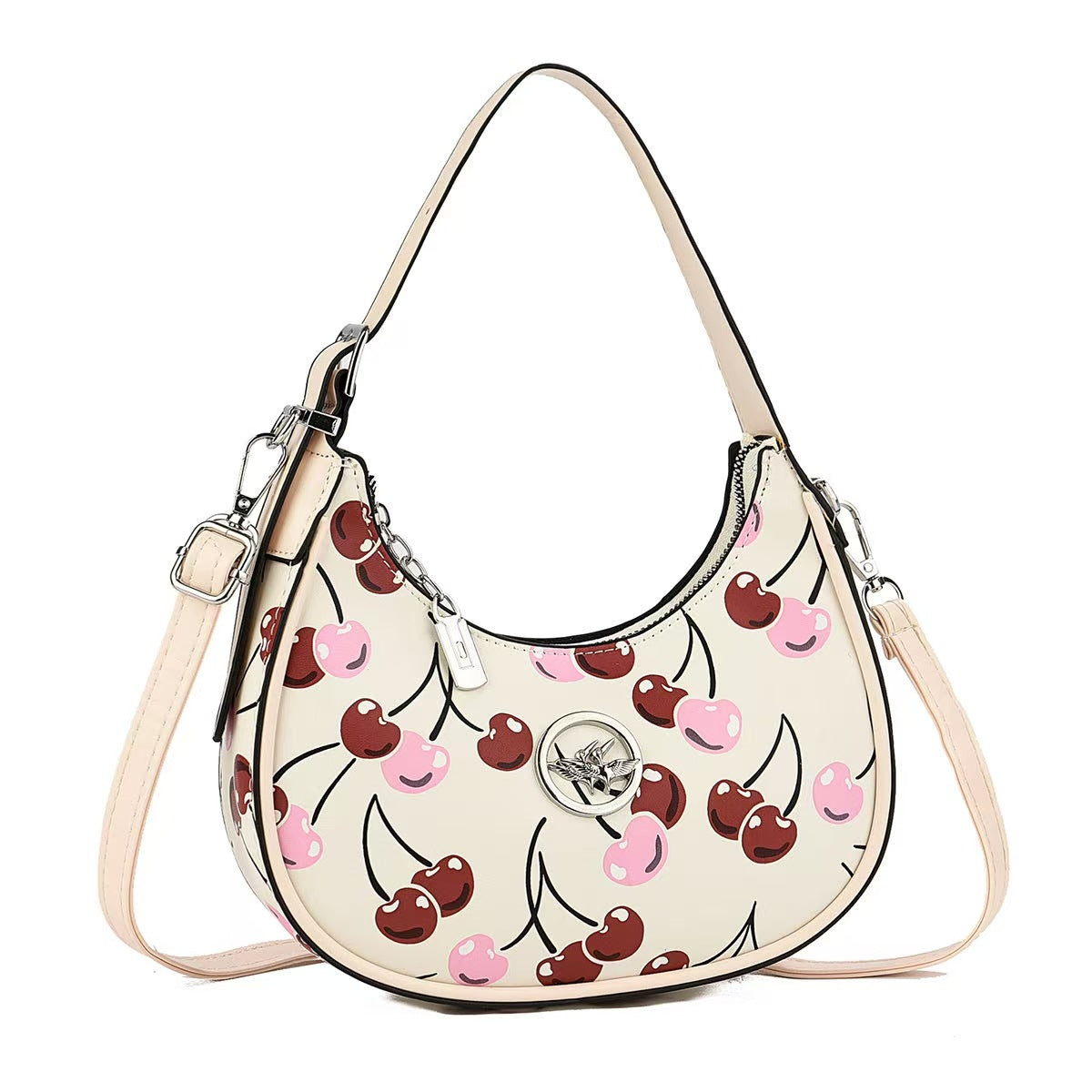 Fashion Height Textured Handbag Printed All-Matching Crossbody