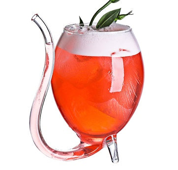 Glass Cocktail Glass Creative Personality Cold Drink Straw Cup