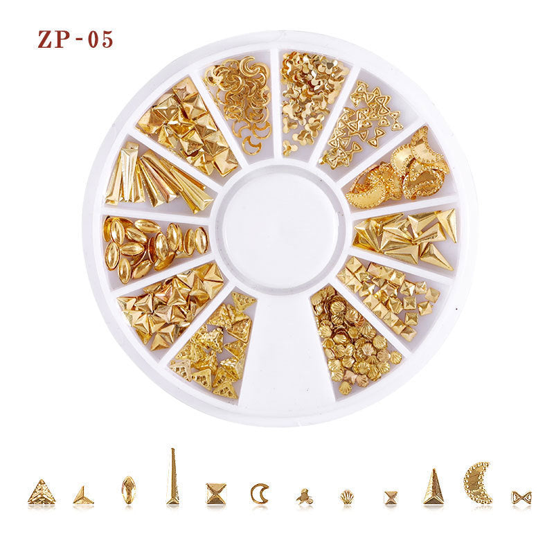 Nail Ornament Star Moon Rivet Hollow-Out Alloy Nails Decoration