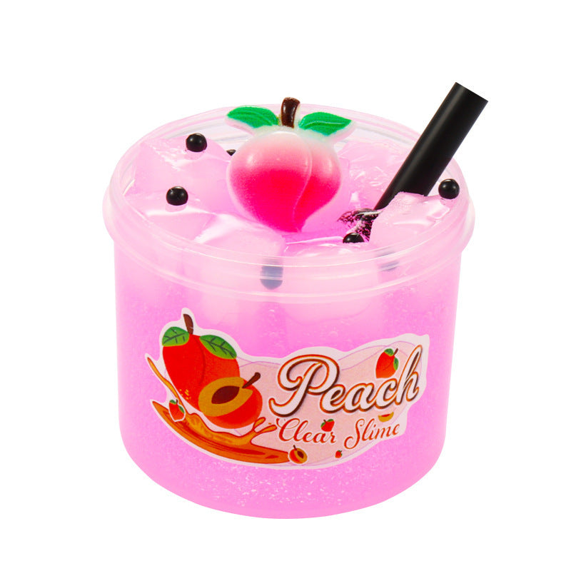 70ml AMZ Hot Selling Jelly Coconut Meat Slime Cow Head Glue Colored Clay Crystal Mud Fruit Slime Toy Mud