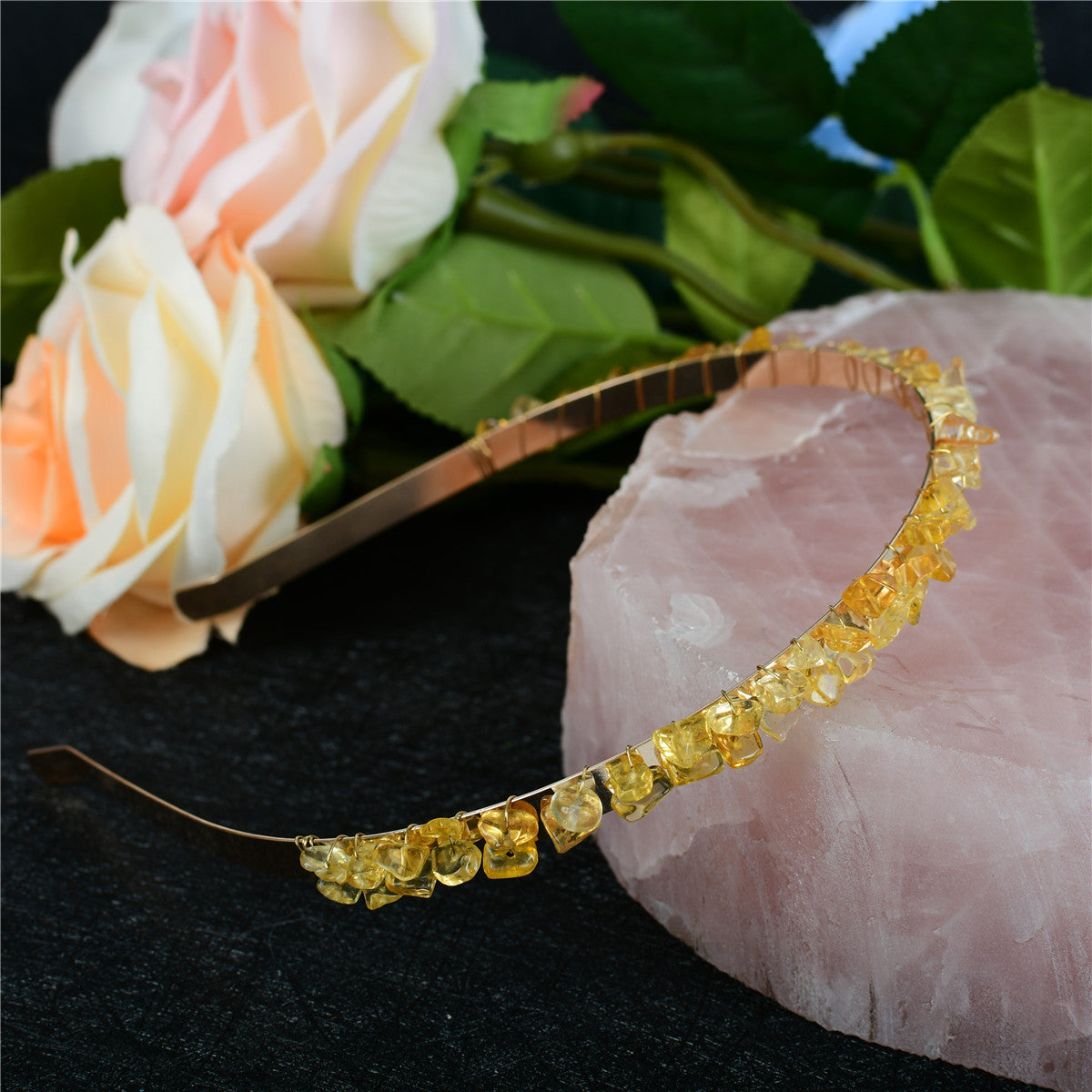 Crystal Amethyst Bridal Hair Comb Headband