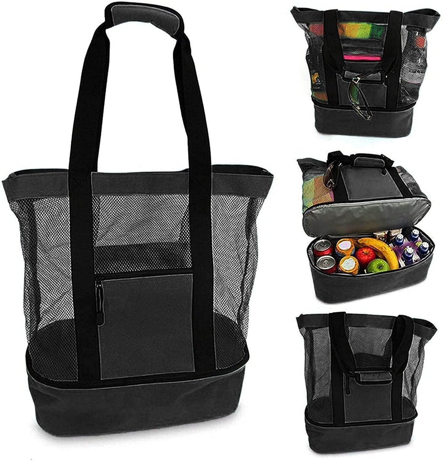 Waterproof Beach Bag With Cooler Compartment - Beach Bags Waterproof Sandproof For Women, Pool Bag & Beach Tote Bag