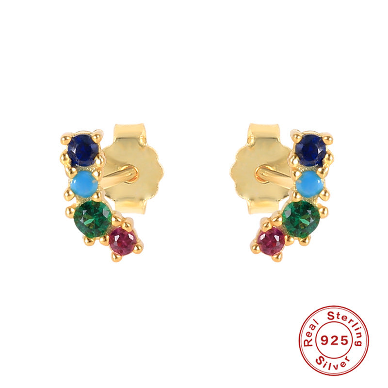 Fashionable All-Match Creative S925 Sterling Silver INS Earrings