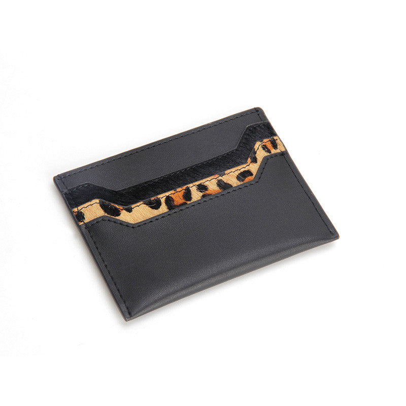 Mini Card Case Ultra-Thin Leather Driver's License Compact In One Piece