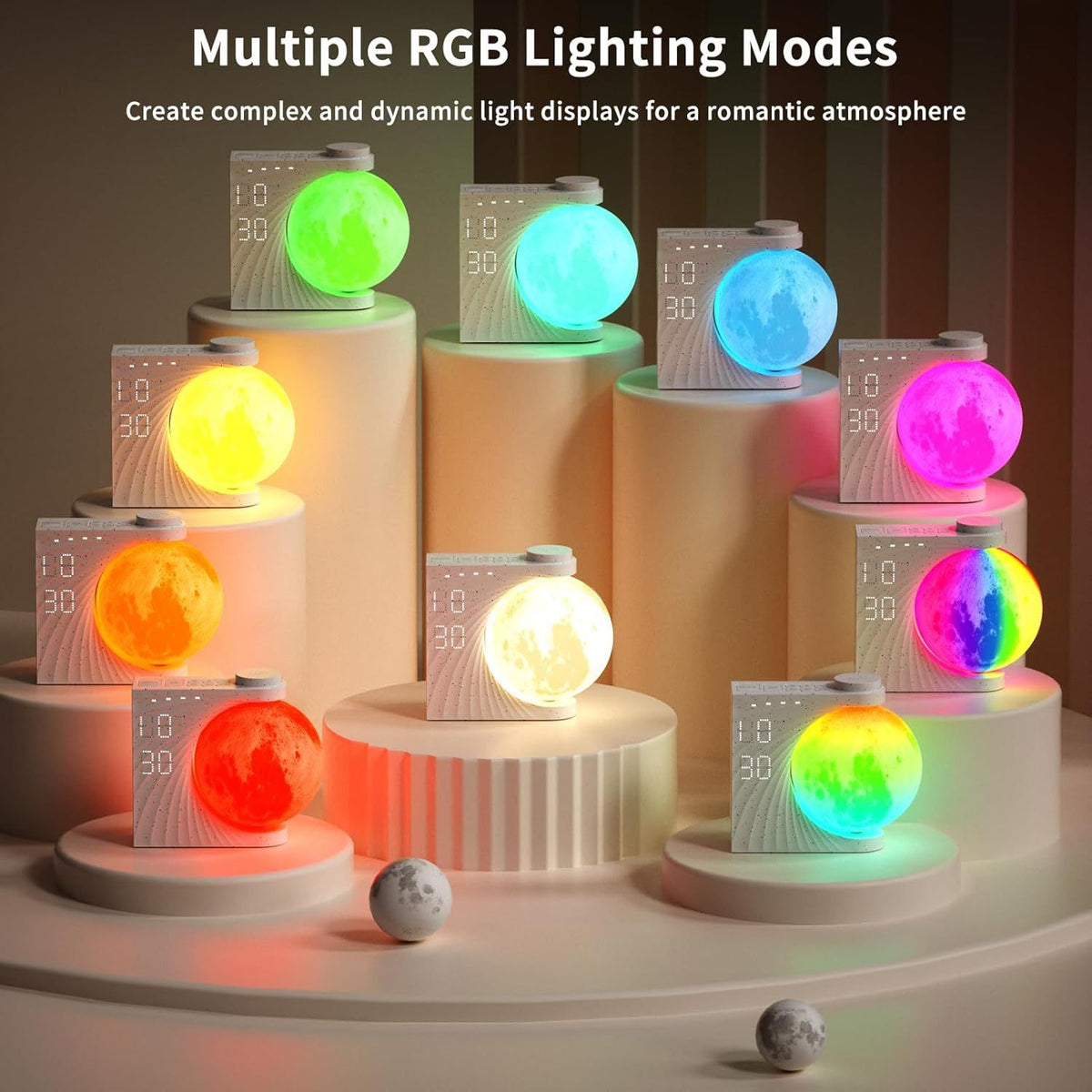 Seven-Color Atmosphere Moon Light Wake Up Breathing Light