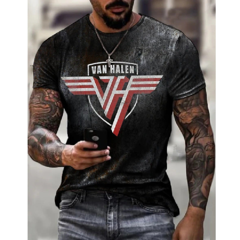 Men's T-Shirt New 3D Retro Digital Printing Men's And Women's T-shirt