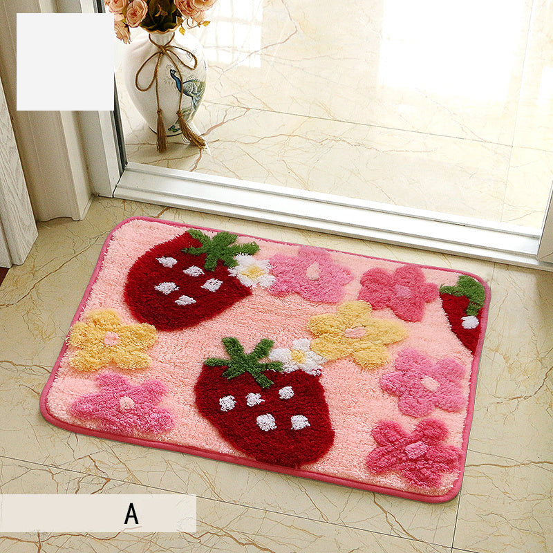 Cute Cartoon Strawberry Non-Slip Mat