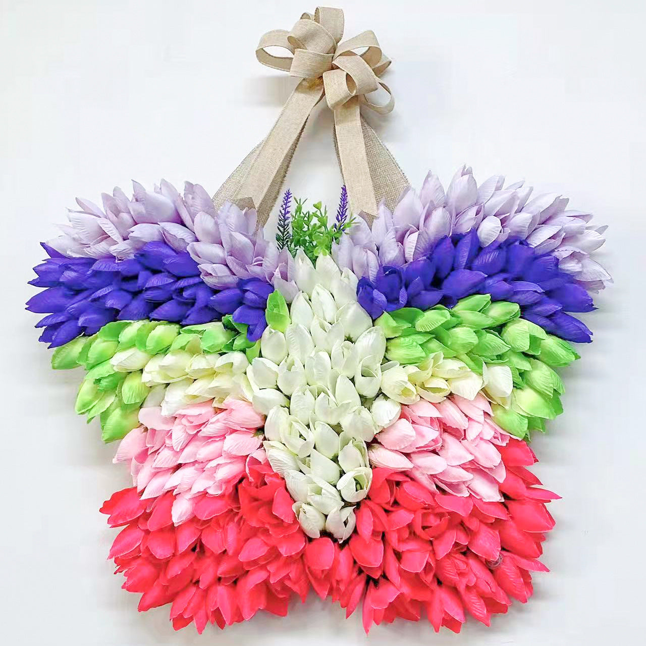 Tulip Butterfly Wreath Mother's Day Decoration
