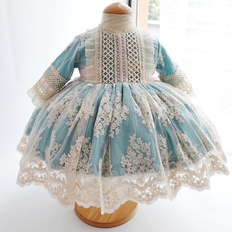 High-End Children's Clothing Girls  Princess Luxury Three-Piece Dress