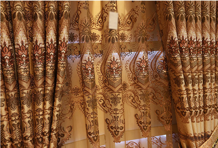 High-End Atmospheric Embroidered Curtains Luxury Villa Shading
