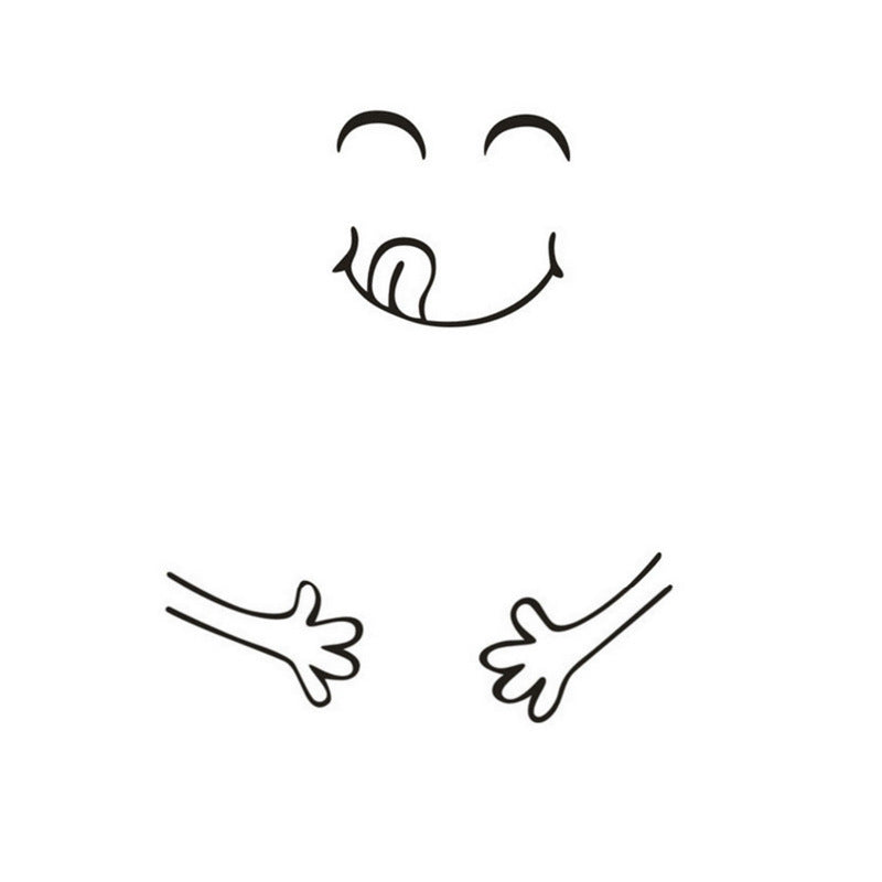 Cartoon Cute Refrigerator Stickers Smiley Face Removable Creative Living Room Bedroom Decorative Wall Sticker