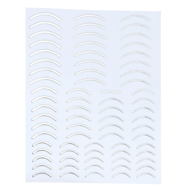 Evergreen Nail Line Stickers Geometric Pattern Nails