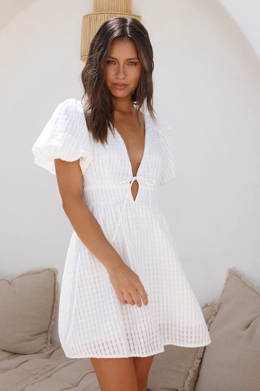 Polyester Kite Flying Dress White Female