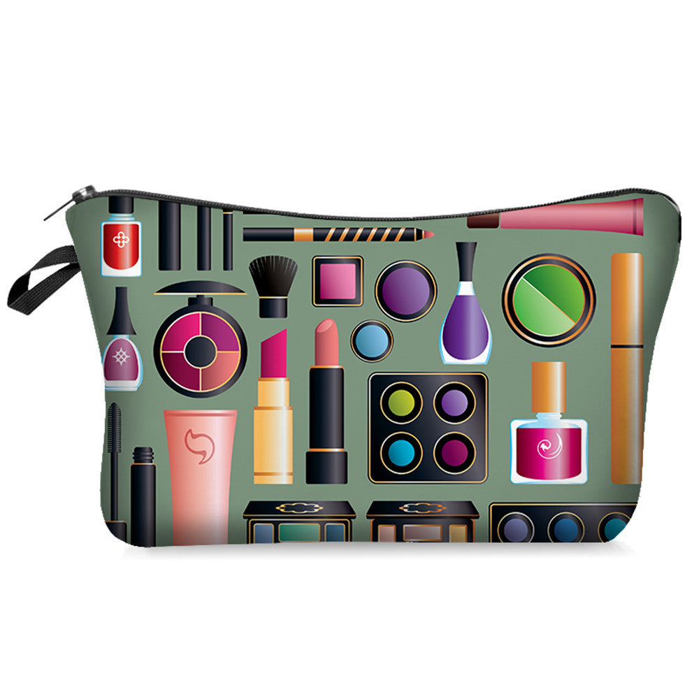 Digital Printing Makeup Cosmetics Series Cosmetic Bag Storage Bag Cross-Border Explosion