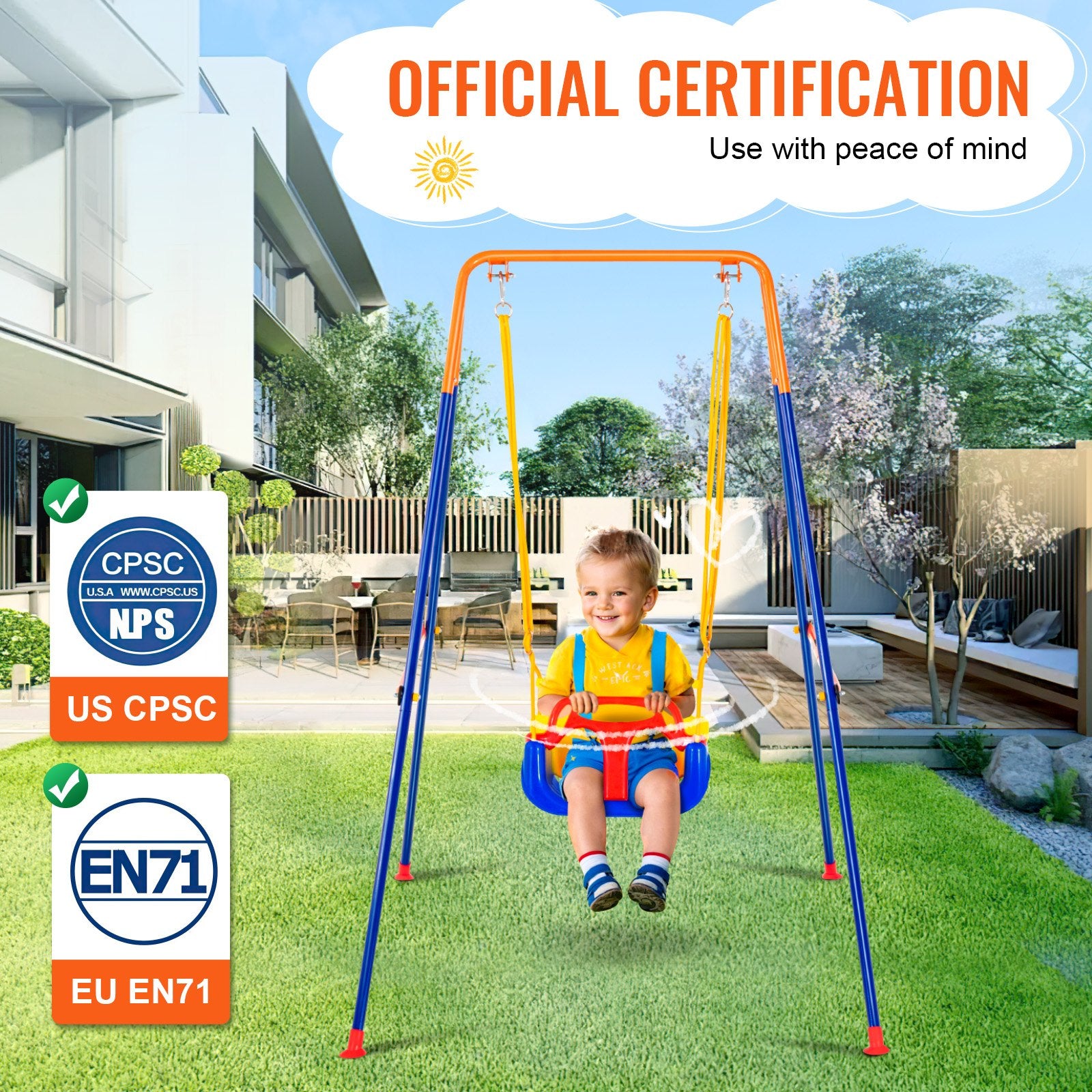 Swing Sets For Backyard 3 In 1 Toddler Swing Set With 4 Sandbags Foldable