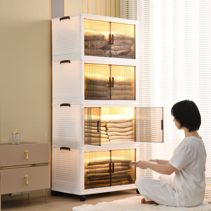 Foldable Storage Cabinet Installation-Free Removable Locker