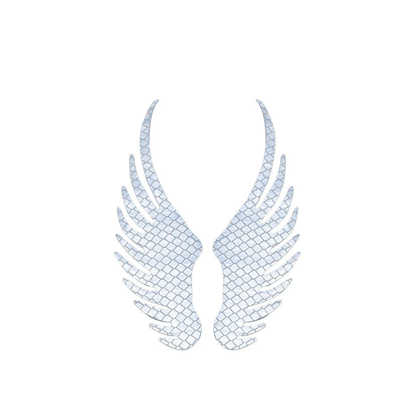 Creative Personality Cartoon Anime Angel Wings Reflective Bumper Stickers Reflective Car Sticker Scratch Cover