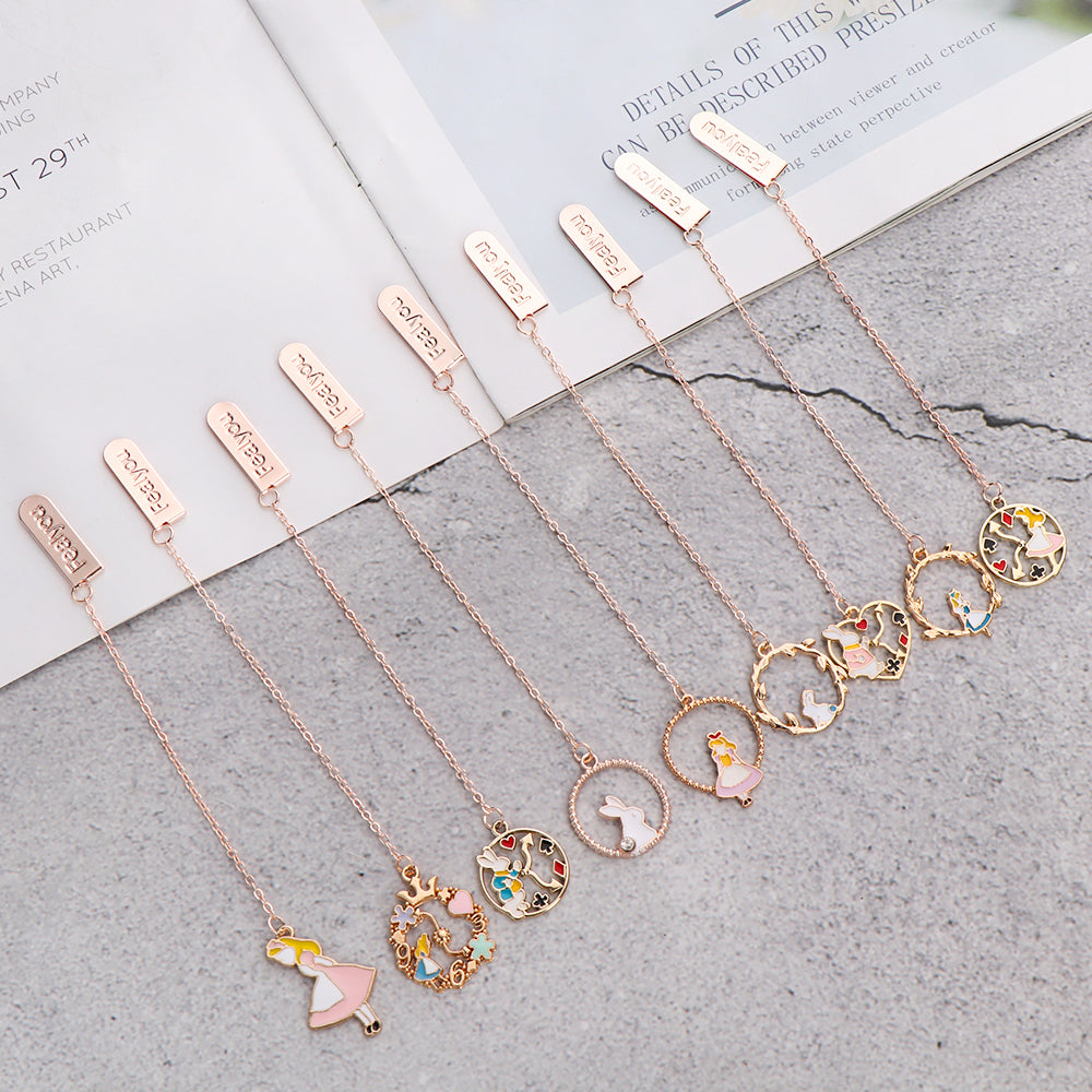 Creative Cartoon Metal Pendant Bookmark