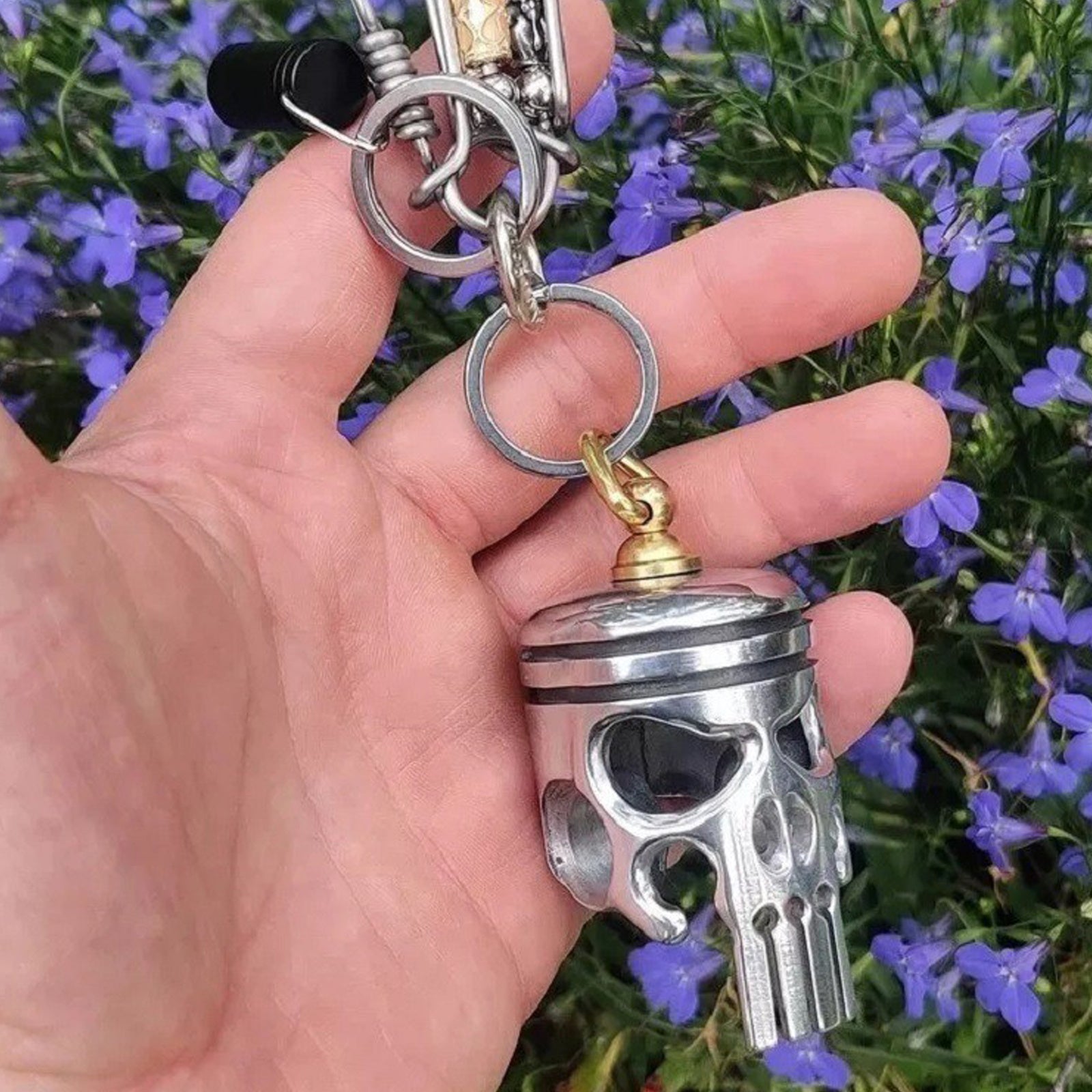 Creative Alloy Skull Keychain Accessories