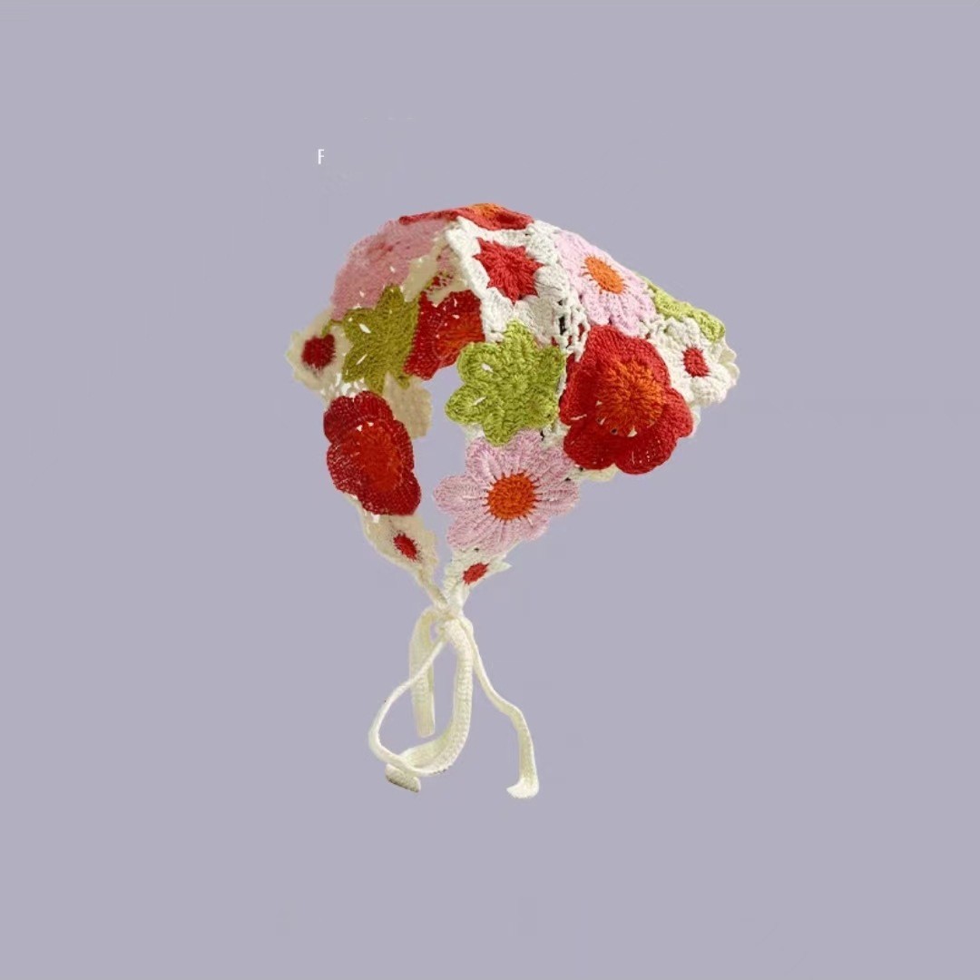 Retro French Knitting Kerchief Women
