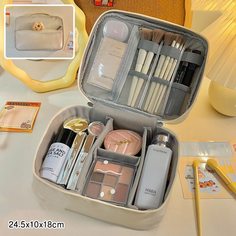 Large Capacity Cosmetic Bag Multi-Function Layering