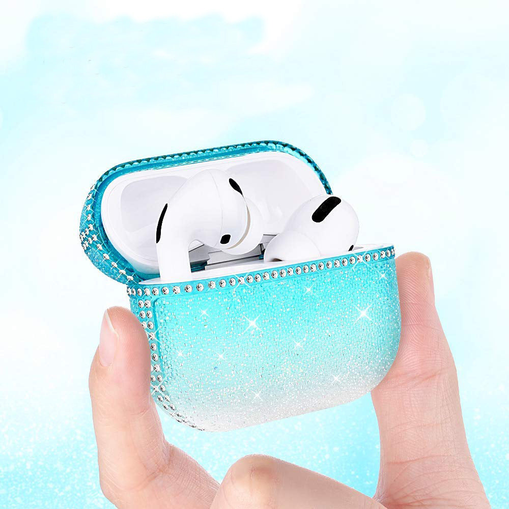 Tpu Soft Rubber Rhinestone-Encrusted Earphone Protective Cover