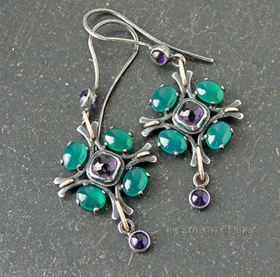 Miss Peacock Diamond Temperament Earrings