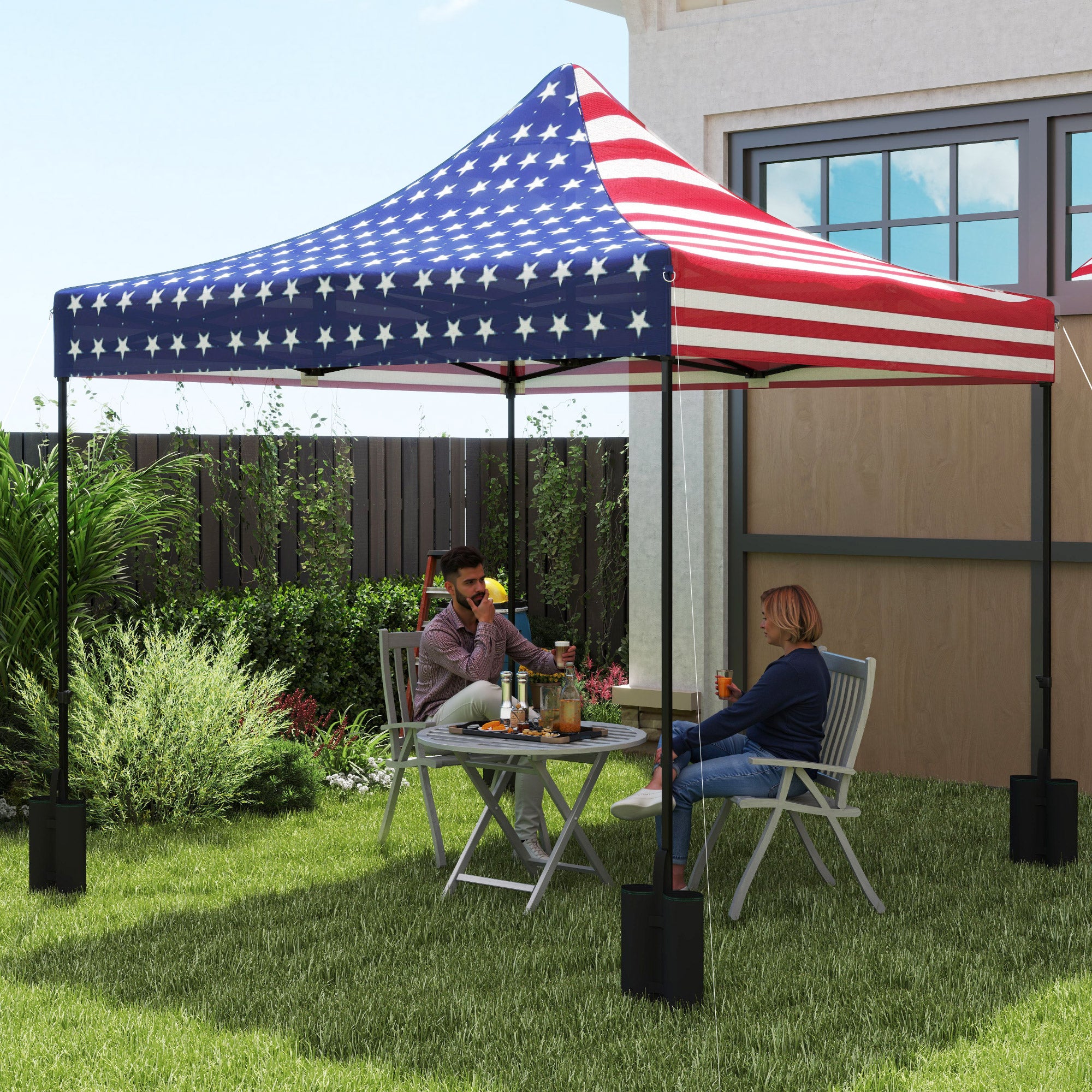 10' x 10' Replacement Canopy Top for Pop Up Canopy Tent with 4 Sand Bags