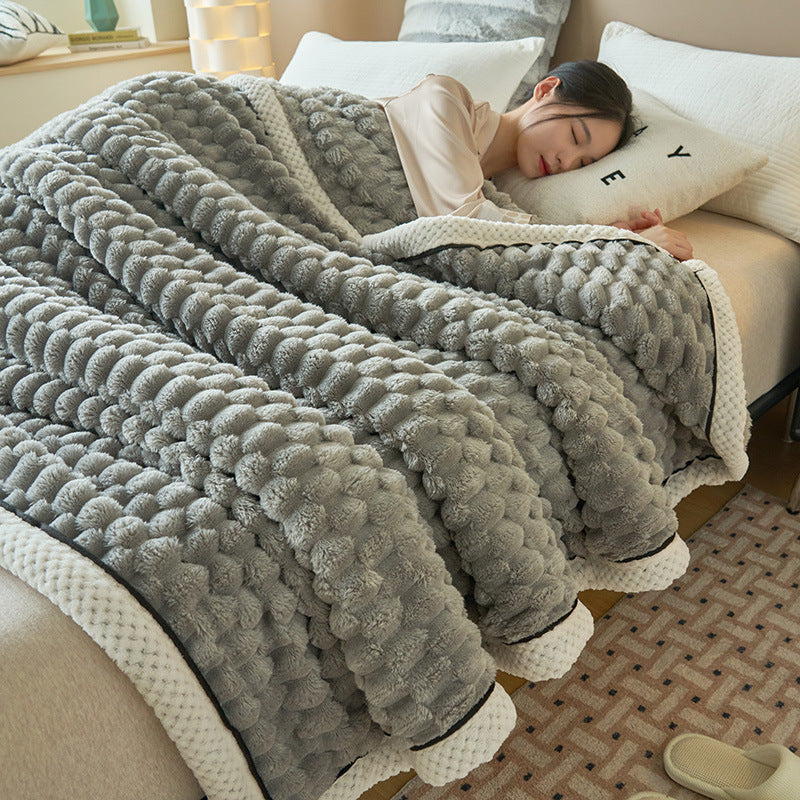 Doudou Velvet Blanket Double-Layer Thickened Nap Blanket