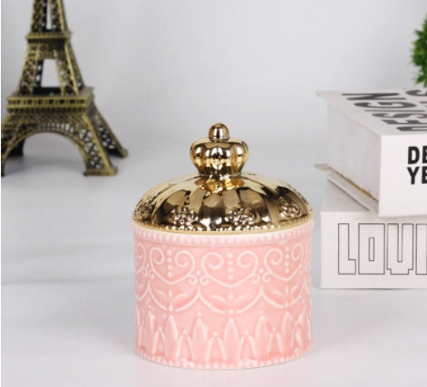 Ceramic Crafts Table Top Furnishing Receptacle Tin Decoration