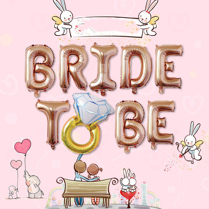 Proposal Rose Gold Bride to Be Balloon Set Bride-To-Be Wedding Decoration Letters
