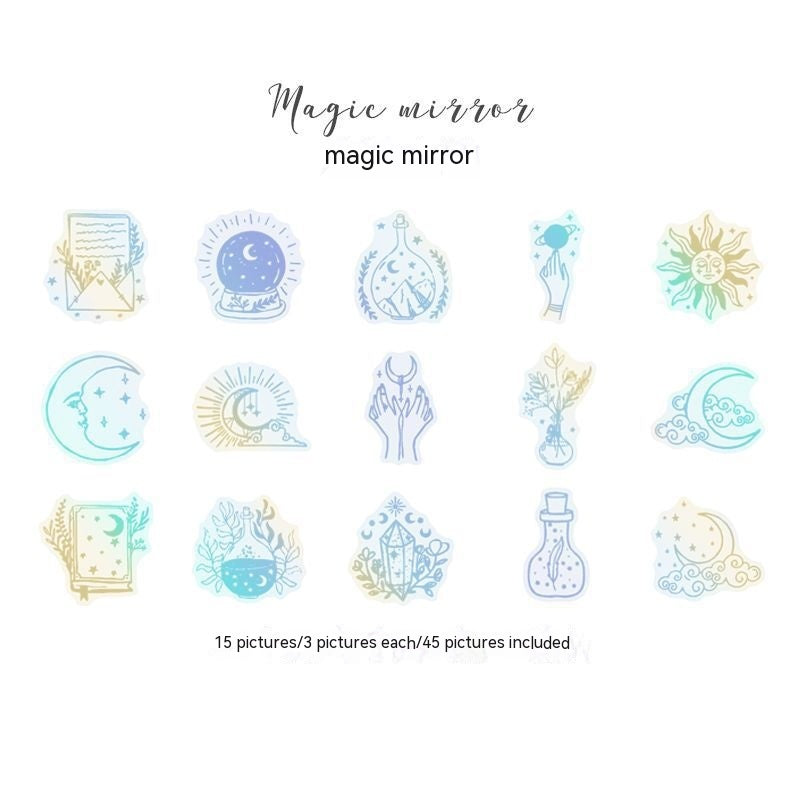 Butterfly Sticker PET Hot Rainbow Purse Magic Mirror Notebook Puzzle Material