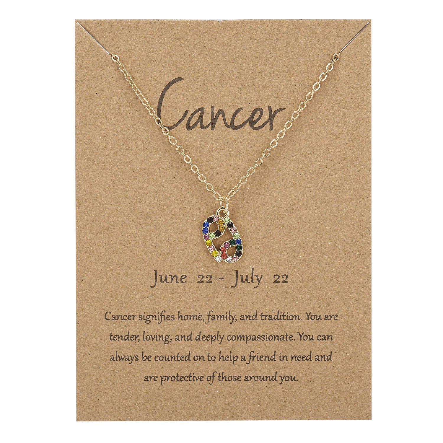Pisces - Rhinestone Symbol Necklace