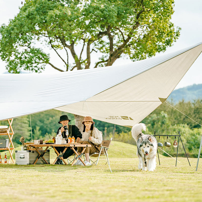 MU Gaodi Outdoor Rainproof Awning Tent Light Luxury Camping Equipment UV-Proof Oxford Cloth Canopy