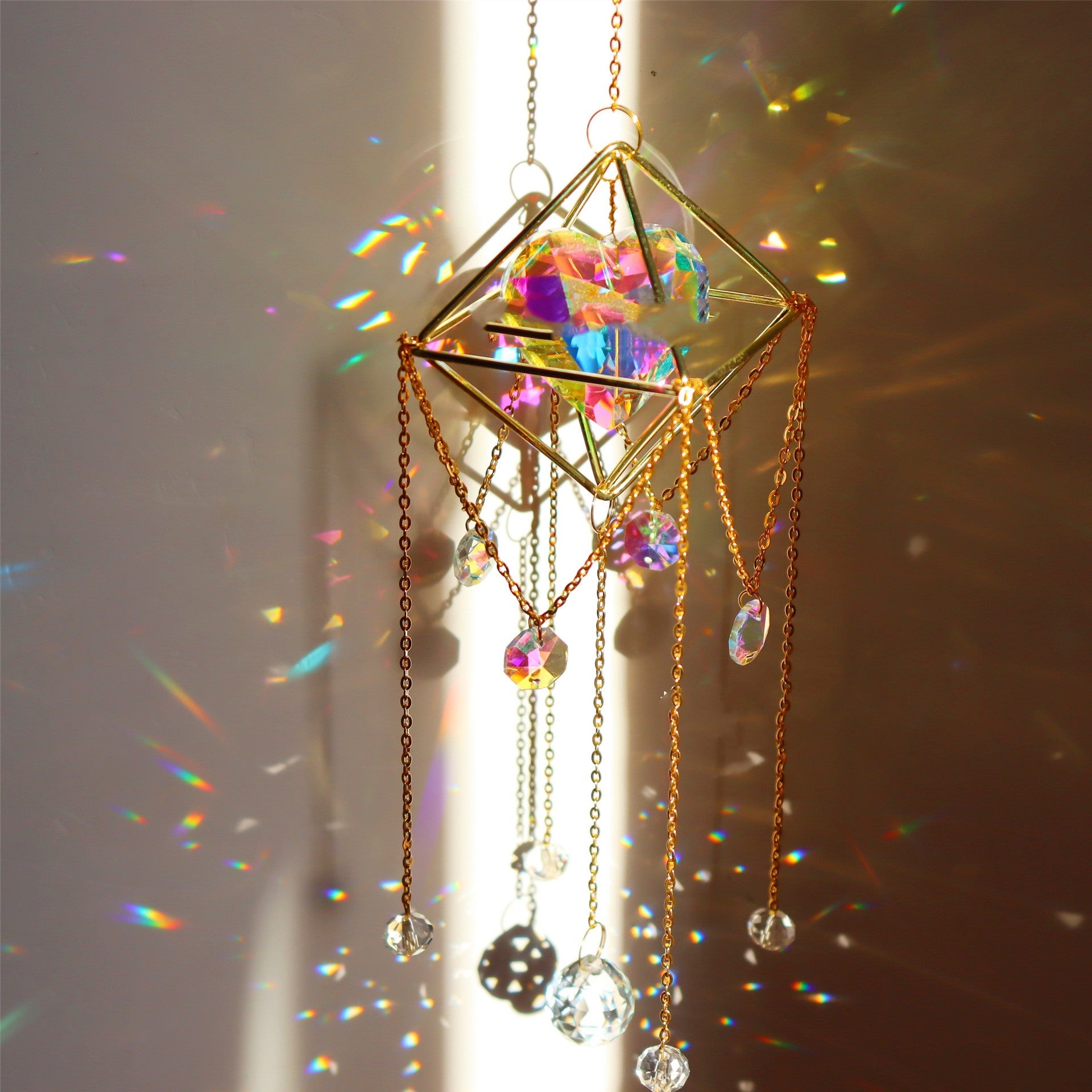 Original Design Gravel Creative Large Circle Crystal Pendant