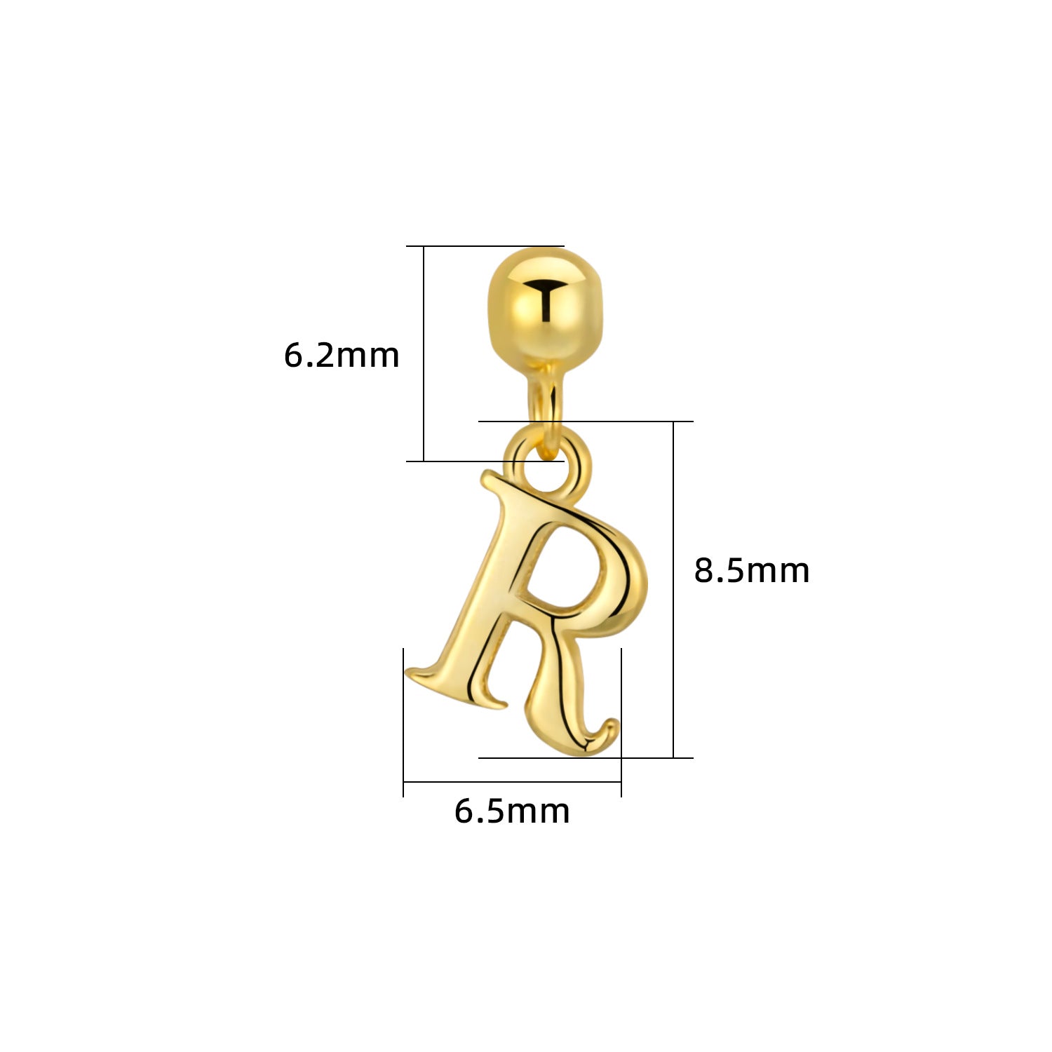 Smooth-Surface Jewelry Minimalist 26-Letter Alphabet Pendant