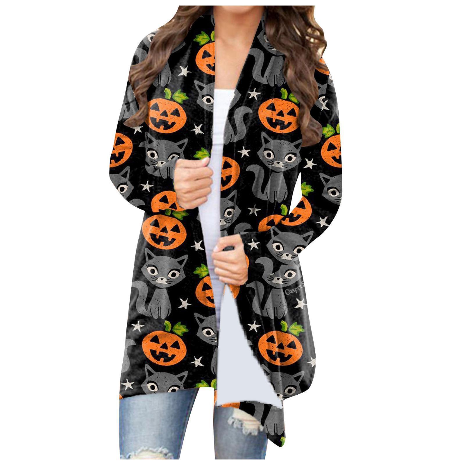 Women's Casual All-Match Halloween Theme Coat