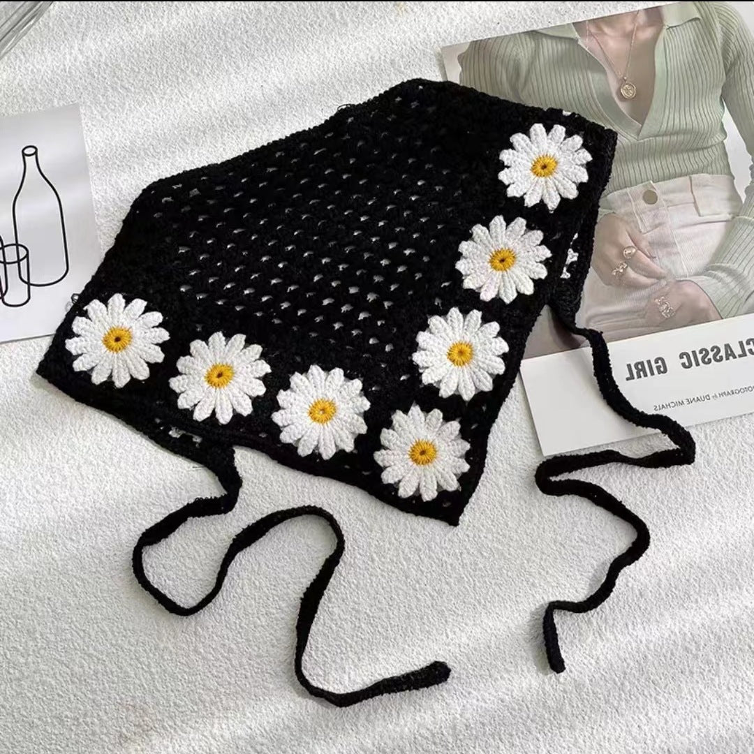 Retro French Knitting Kerchief Women