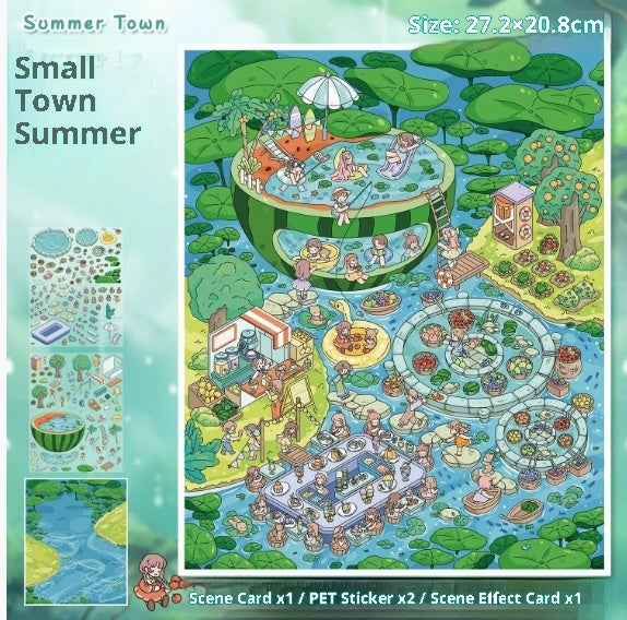 Yilan Landscape Stickers Miniature Scene Book Stereo Pasteup Toy