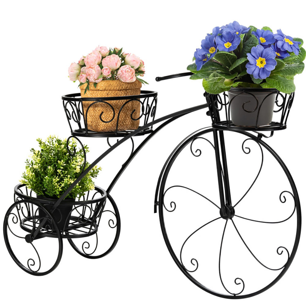 Tricycle Plant Stand Flower Pot Cart Holder In Parisian Style