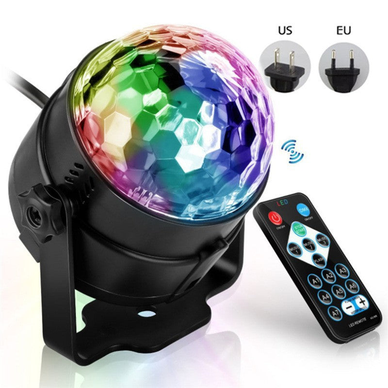 Remote Control LED Magic Ball Mini Crystal Seven-Color Ambience Light