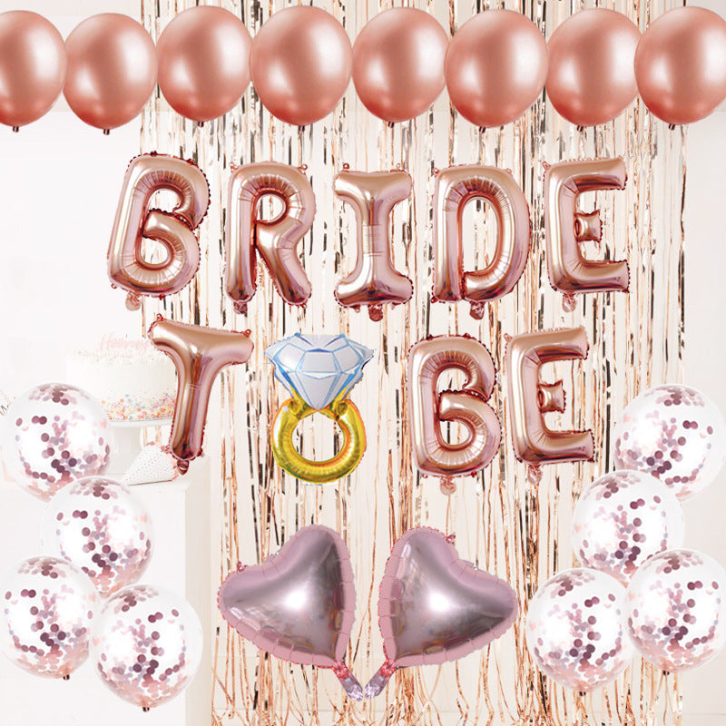 Proposal Rose Gold Bride to Be Balloon Set Bride-To-Be Wedding Decoration Letters