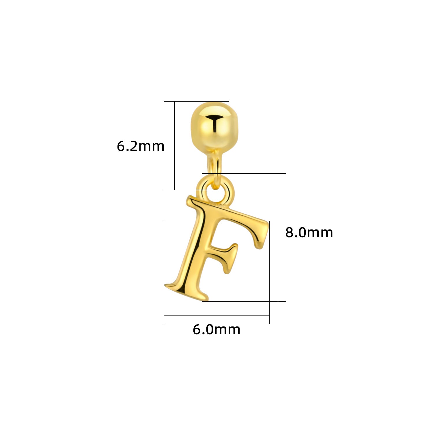 Smooth-Surface Jewelry Minimalist 26-Letter Alphabet Pendant