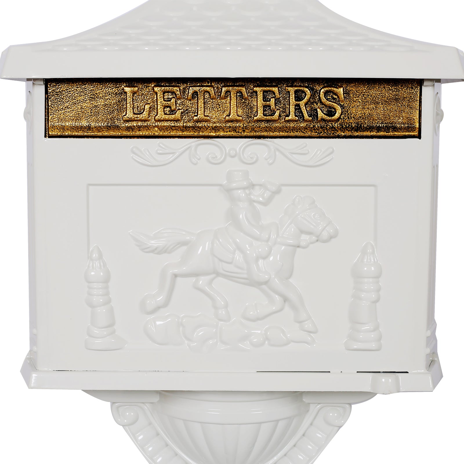 Cast Aluminum Mail Box,Postal Box , Mailbox Color White