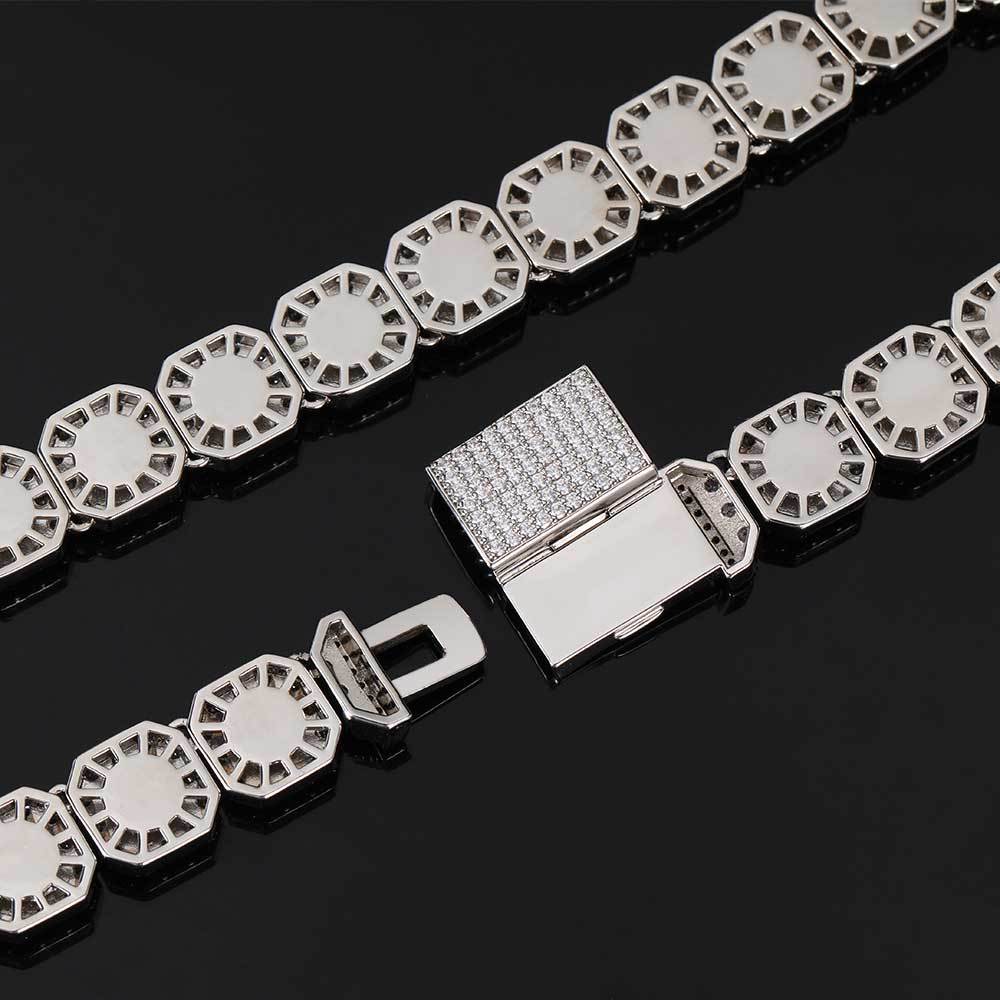 Men's Rock Candy Necklace Micro-Inlaid Zircon Bracelet