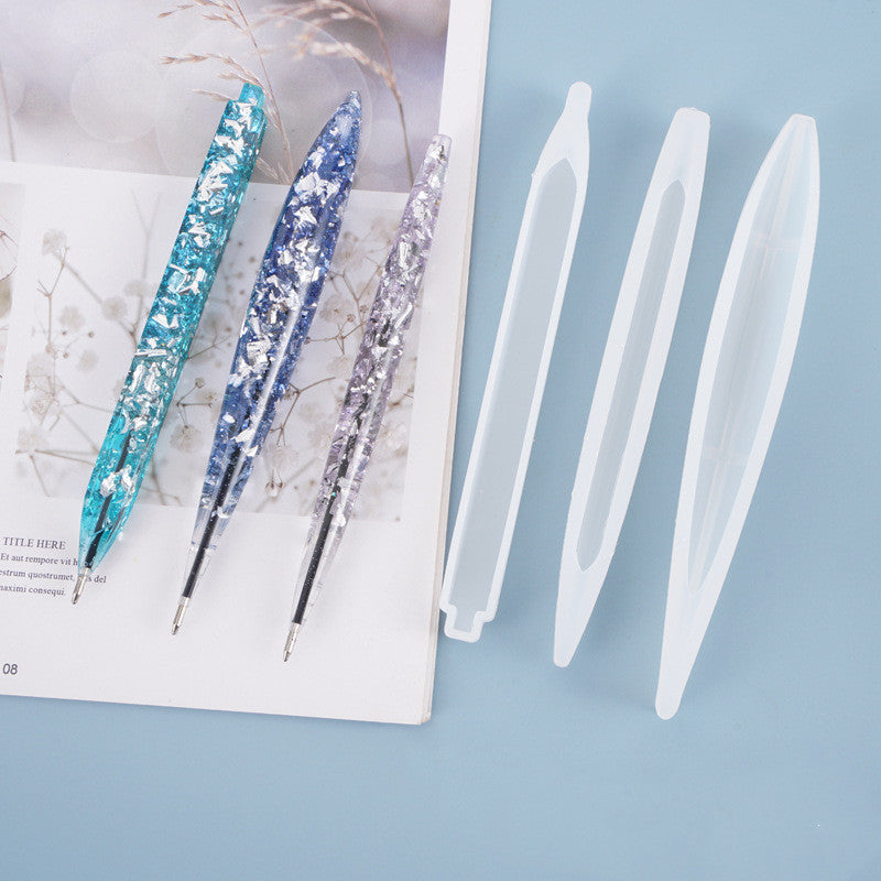 Crystal Epoxy Mold Refill Ballpoint Pen Life Stationery