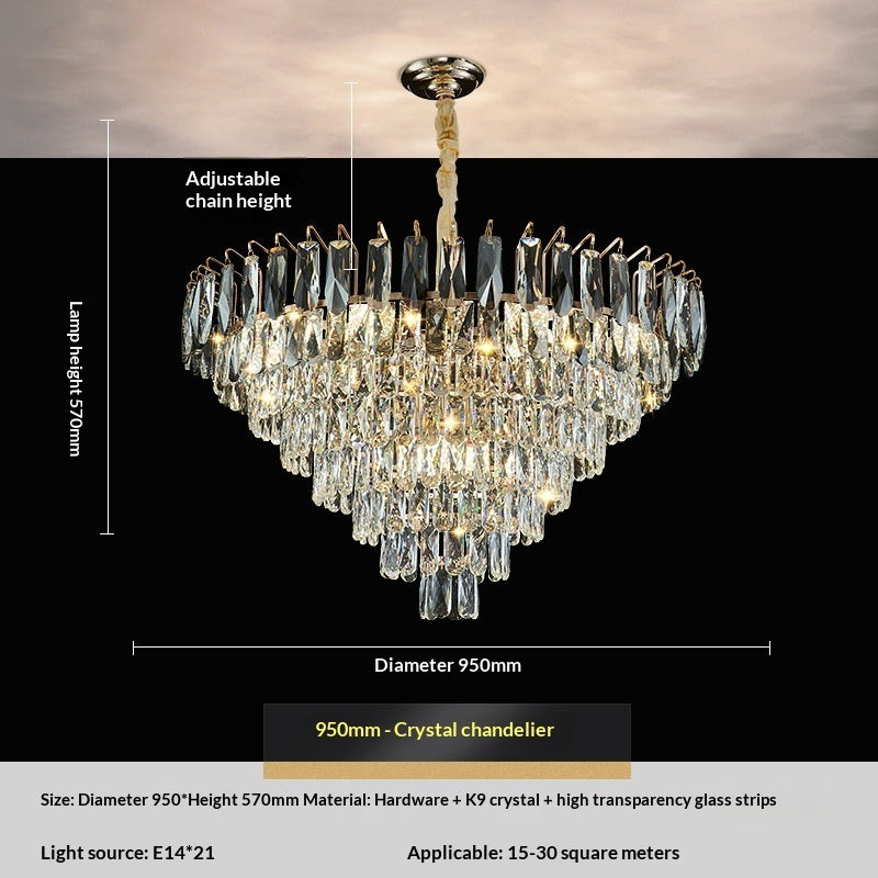Crystal Chandelier Living Room Modern Simple Bedroom Dining Room Light