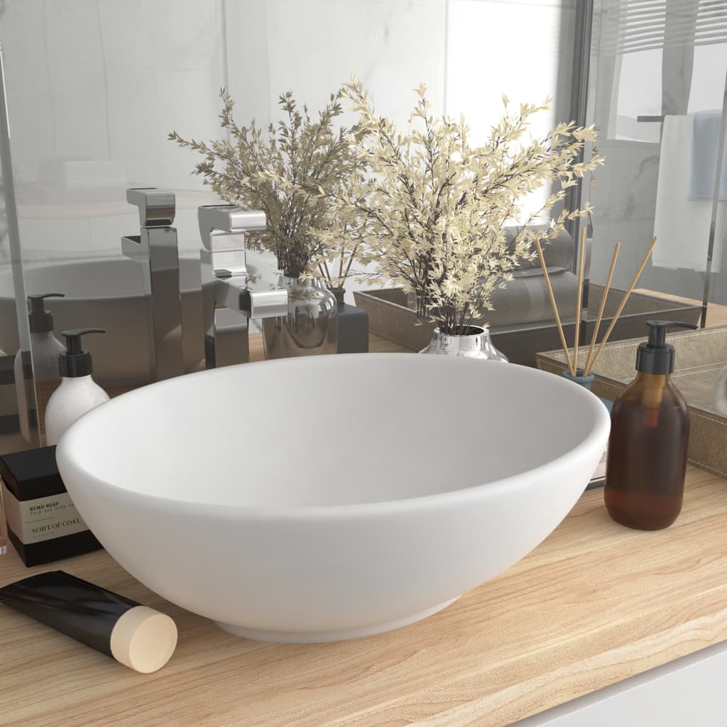Luxury Oval Washbasin Matte Ceramic   Luxury